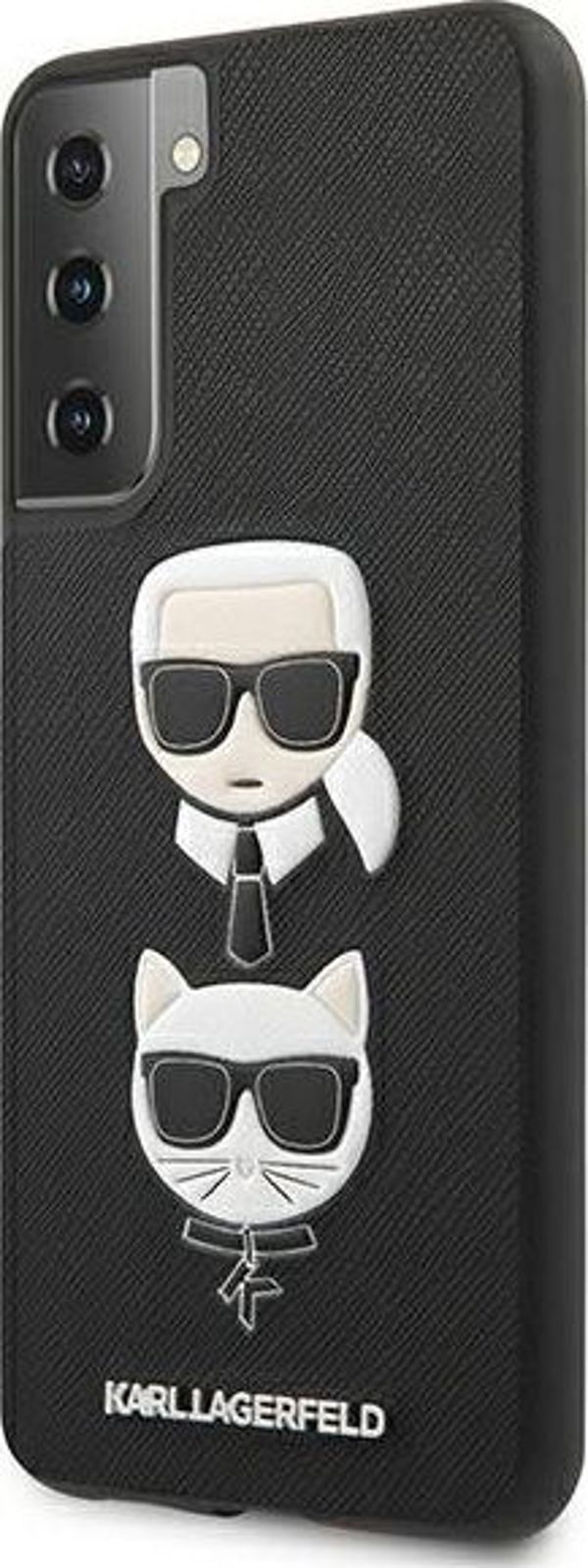 Karl Lagerfeld Karl Lagerfeld KLHCS21MSAKICKCBK S21+ G996 μαύρη/μαύρη σκληρή θήκη Saffiano Ikonik Karl&Choupette Head 7890669 3700740496732