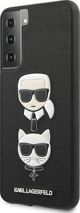 Karl Lagerfeld Karl Lagerfeld KLHCS21MSAKICKCBK S21+ G996 μαύρη/μαύρη σκληρή θήκη Saffiano Ikonik Karl&Choupette Head 7890669 3700740496732