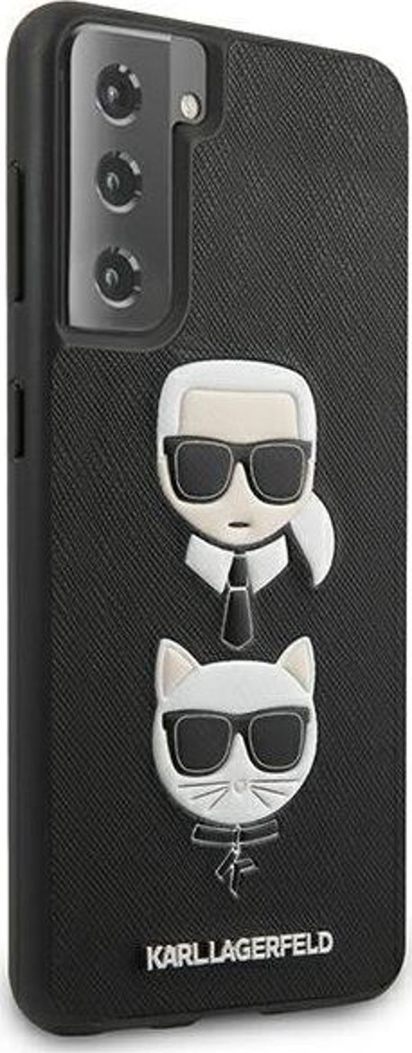 Karl Lagerfeld Karl Lagerfeld KLHCS21MSAKICKCBK S21+ G996 μαύρη/μαύρη σκληρή θήκη Saffiano Ikonik Karl&Choupette Head 7890669 3700740496732