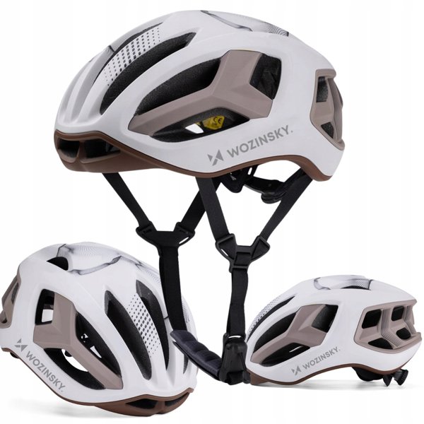 Kask rowerowy szosowy Wozinsky ultracienki L - taupe