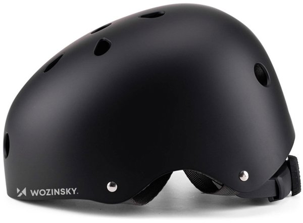 Kask rowerowy BMX/hulajnoga Wozinsky lekki M - czarny