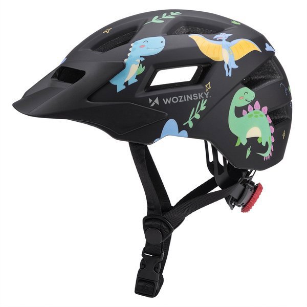 Kask rowerowy dzieciecy MTB Wozinsky z odpinanym daszkiem S czarny