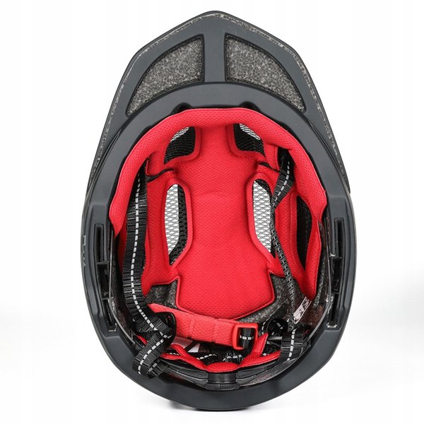Kask rowerowy fullface dzieciecy Wozinsky z tylna lampka USB S szary