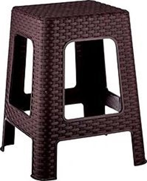 Σκαμπό RATTAN -καφέ 28x28x45
