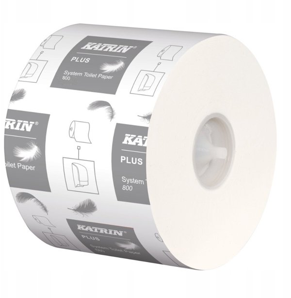 Katrin Plus - Χαρτί υγείας μεγάλης ρολώσης, λευκό, 2 στρωμάτων - 36 ρολά
