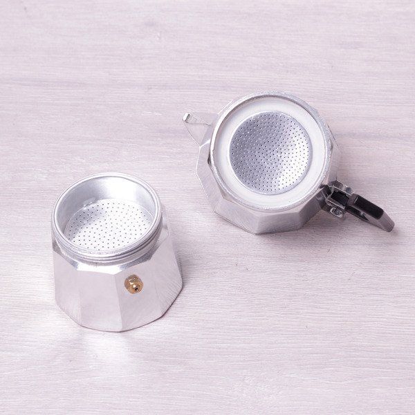 Καφετιέρα Kamille 2502 Αλουμινίου Moka Pot 450ml (9 Φλιτζάνια) - Κατάλληλη για Εστίες (Εκτός Επαγωγικών)