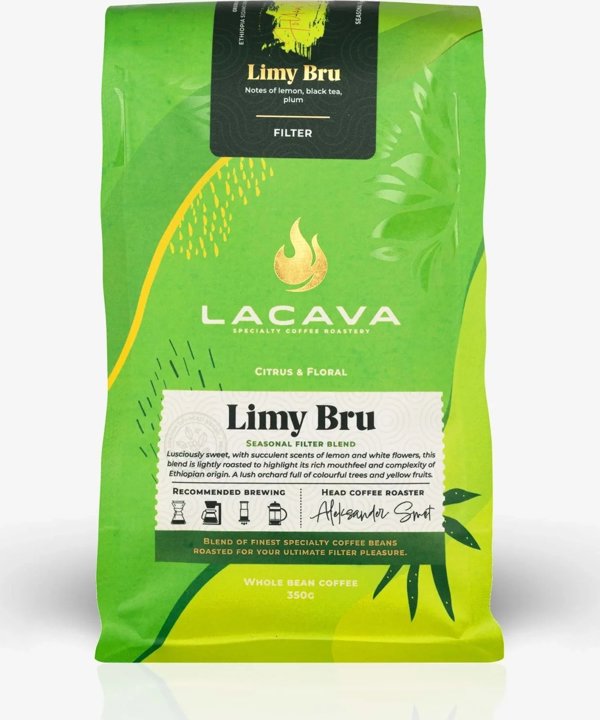 Καφές LaCava Limy BRU σε Κόκκους 100% Arabica, Φίλτρου, 350g