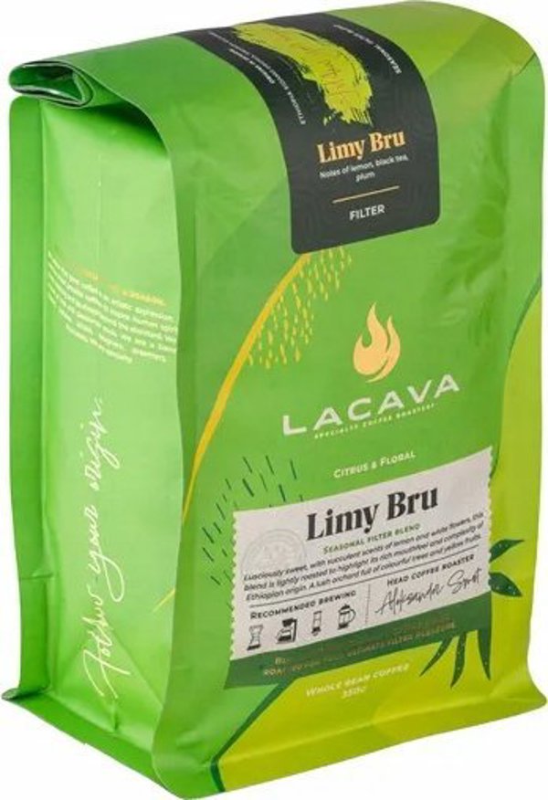 Καφές LaCava Limy BRU σε Κόκκους 100% Arabica, Φίλτρου, 350g
