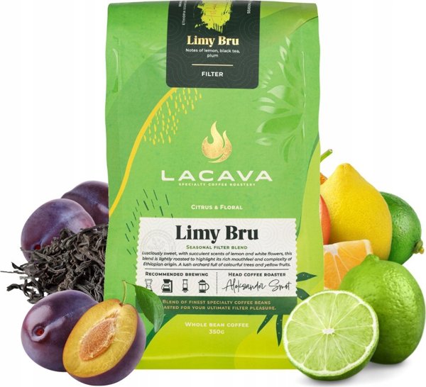 Καφές LaCava Limy BRU σε Κόκκους 100% Arabica, Φίλτρου, 350g