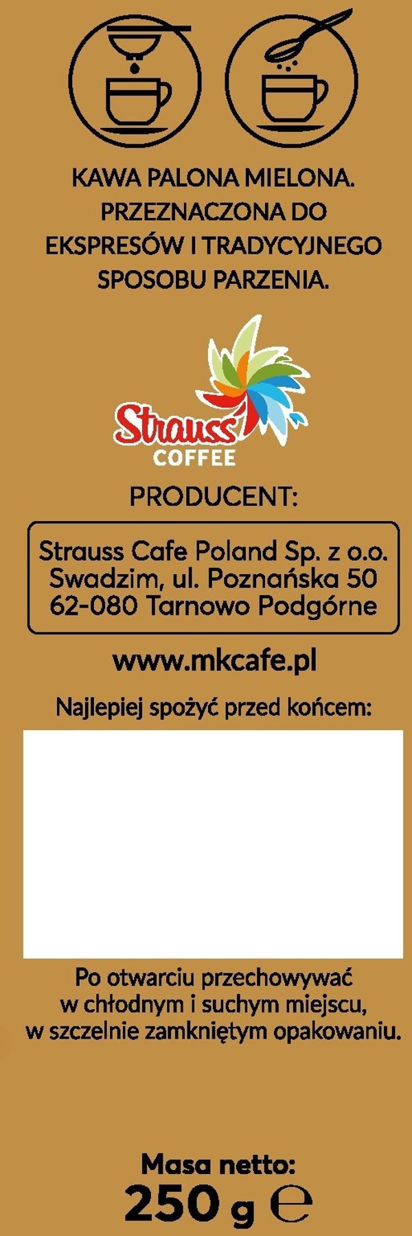 Kawa mielona MK Cafe Crema 250g