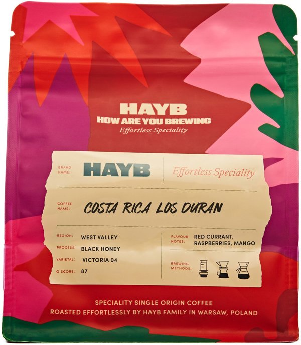 HAYB Κόκκοι Καφέ Costa Rica Los Duran Black Honey Filter 250g