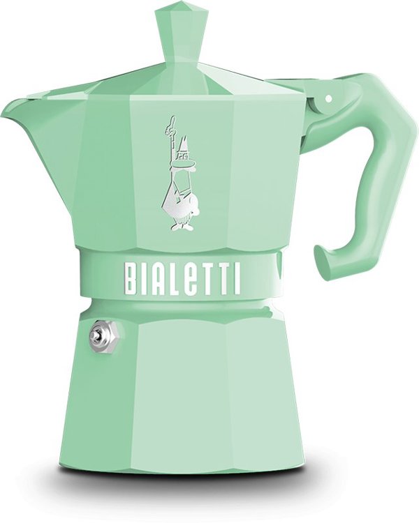 Bialetti Moka Exclusive Καφετιέρα Espresso 6 Φλυτζανιών, Πράσινο Χρώμα