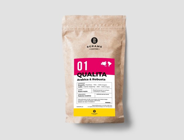Kawa palona ziarnista 8Grams Flat White arabika robusta 1kg