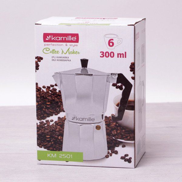 Καφετιέρα Espresso Kamille 6 Φλιτζάνια από Αλουμίνιο (15277-uniw)