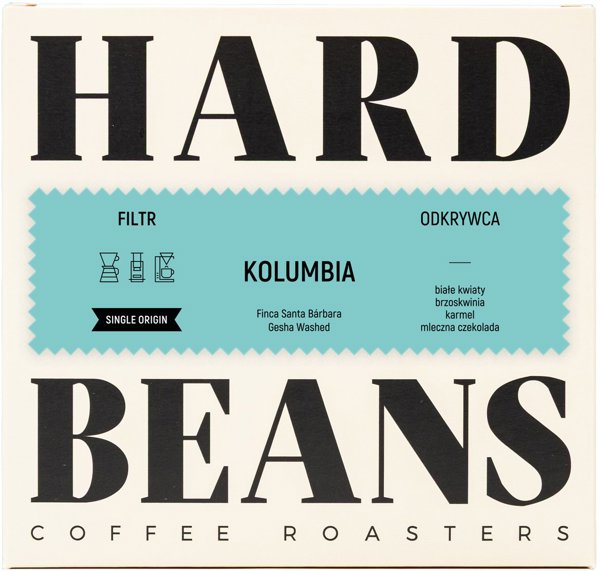 Kawa ziarnista Qualia Caffe Kawa ziarnista Hard Beans Kolumbia Finca Santa Barbara Gesha Washed 200g