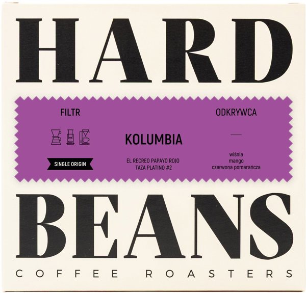 Καφές σε Κόκκους Hard Beans Colombia El Recreo Papayo Rojo Taza Platino #2 Filter 250g