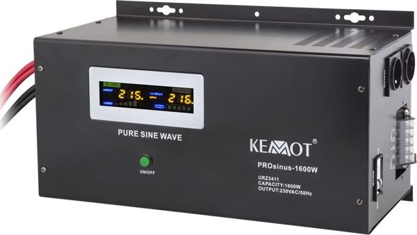 Μετατροπέας Ισχύος Kemot PROsinus 1600W 12V – Σύστημα Αδιάλειπτης Παροχής Ενέργειας UPS URZ3411