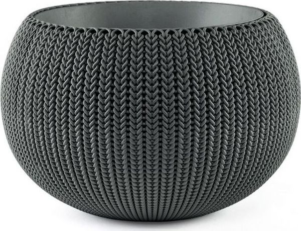 Keter Γλάστρα Cozies Knit Ανοιχτό Καφέ, Διακοσμητική Γλάστρα Κήπου και Βεράντας