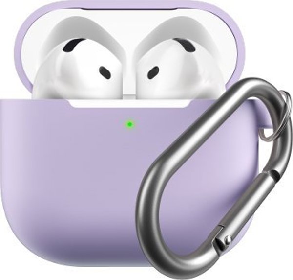 KeyBudz Elevate Keychain - προστατευτική θήκη σιλικόνης για AirPods 4ης γενιάς (lavender)