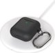 KeyBudz Elevate Keychain Προστατευτική Θήκη Σιλικόνης για Apple AirPods 1/2 - Μαύρο