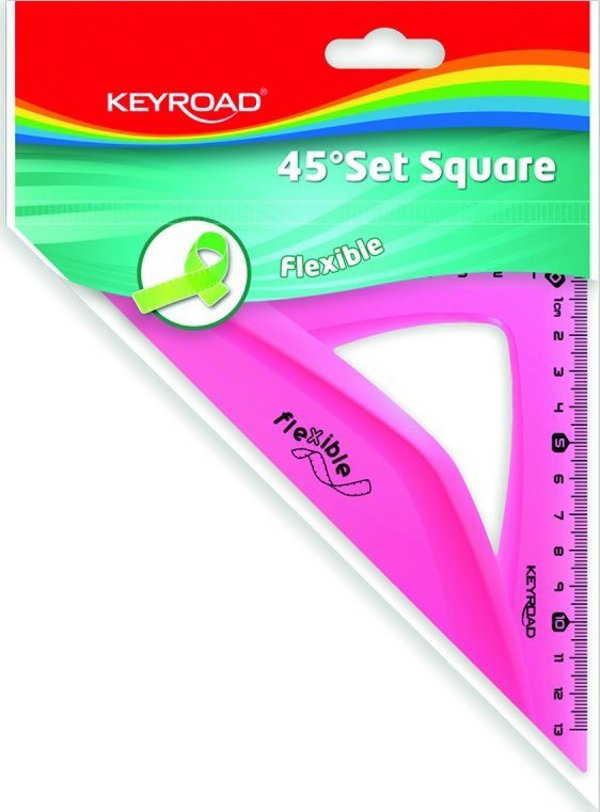 Keyroad τρίγωνο KEYROAD, 13 cm, 45 μοίρες, εύκαμπτο, κρεμαστό, μίξη χρωμάτων