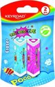Γόμα Keyroad Kaleidoscope Τριγωνική, 2 Τεμάχια, Blister, Ανάμεικτα Χρώματα
