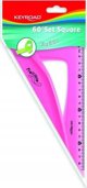 Keyroad τρίγωνο KEYROAD, 18 cm, 60 μοίρες, εύκαμπτο, με κρεμαστή ετικέτα, διάφορα χρώματα
