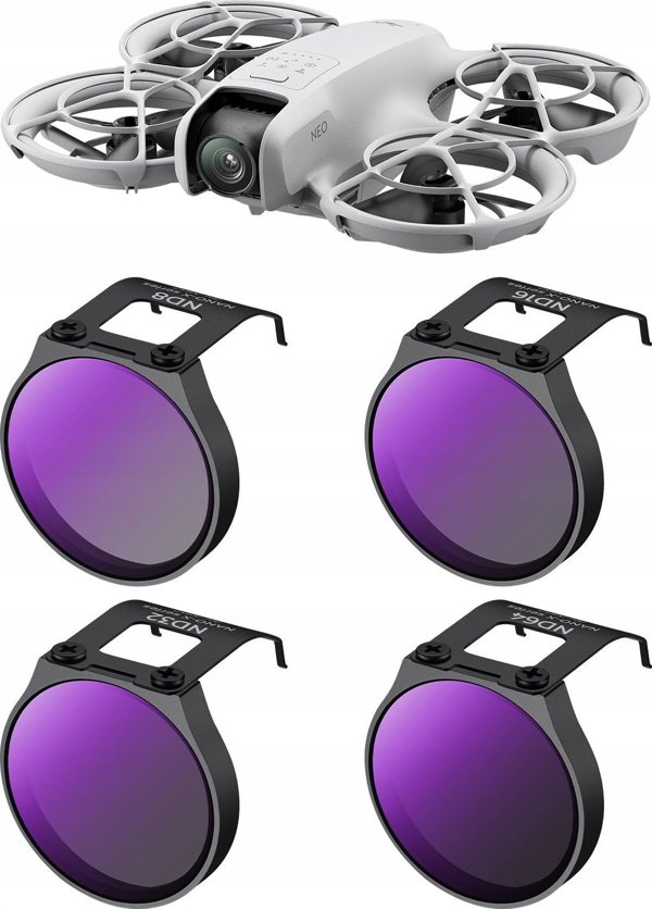 K&F Concept Σετ Φίλτρων ND 4 σε 1 (ND8, ND16, ND32, ND64) για Drone DJI NEO