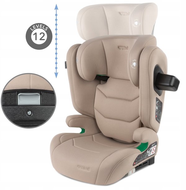 KIDWELL FOTELIK TENDO BEIGE 100-150cm ISOFIX