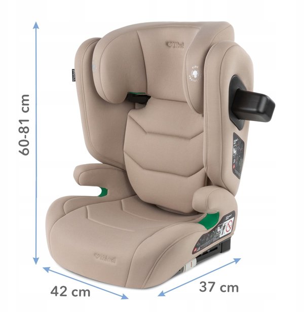 KIDWELL FOTELIK TENDO BEIGE 100-150cm ISOFIX