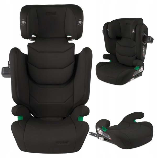 KIDWELL FOTELIK TENDO BLACK 100-150cm ISOFIX
