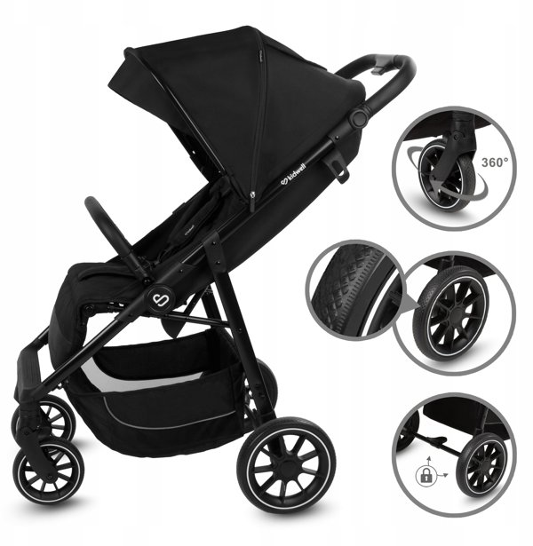 KIDWELL Καρότσι περιπάτου ENZO BLACK 5906601700521