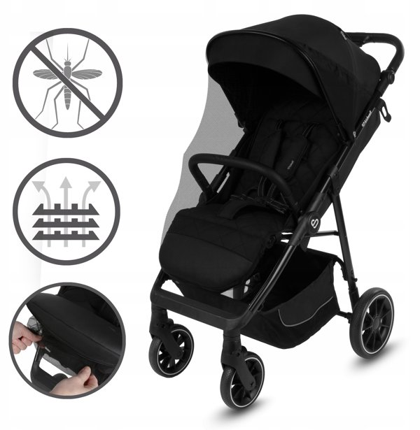 KIDWELL Καρότσι περιπάτου ENZO BLACK 5906601700521