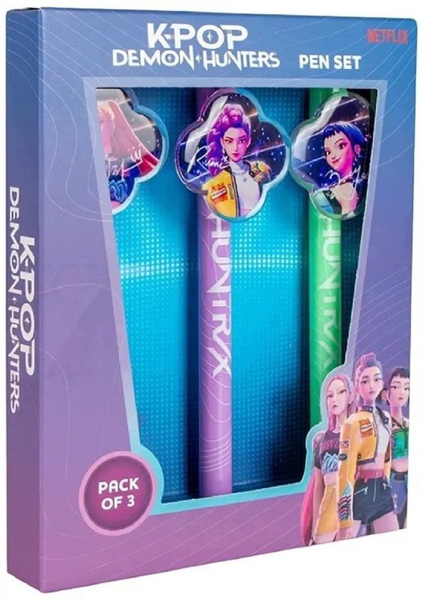 KIDS Zestaw Długopisów 3 Długopis K-pop Demon Hunters K-popowe Łowczynie Demonów / Kd711179