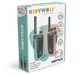 Kidywolf KIDYTALK-NC Ασύρματοι Πομποδέκτες Walkie Talkie για Παιδιά και Ενήλικες, Εμβέλεια έως 6km, Χρώμα Μπεζ/Τυρκουάζ