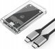 Θήκη δίσκου MSATA USB-C 3.2 5Gbps - διαφανής