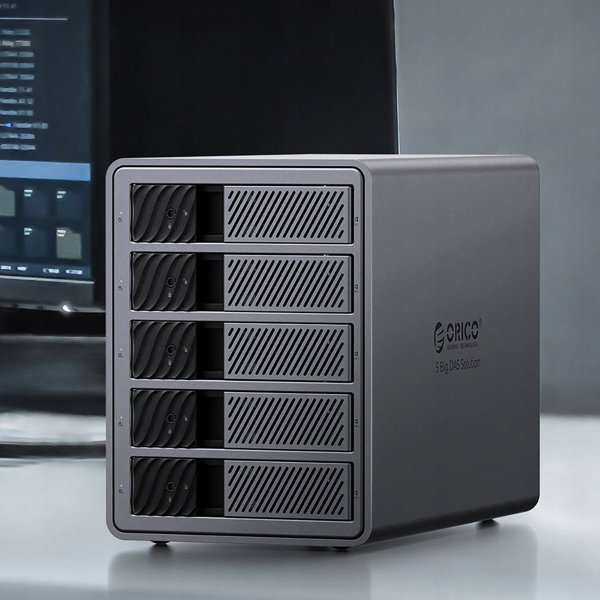 Orico θήκη-ραμμή δίσκων Thunderbolt 3 για 5 δίσκους 2,5"/3,5" SATA HDD/SSD - γκρι