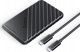 Θήκη για δίσκο 2,5" HDD/SSD USB-C 3.1 6Gbps - μαύρη