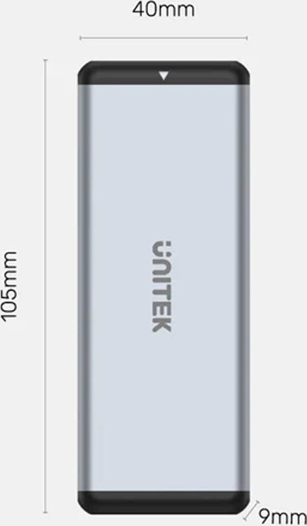 Unitek Y-3365 Θήκη για M.2 SSD σε USB 3.0, Αλουμινίου