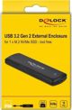 Delock Θήκη M.2 NVMe PCIe SSD σε USB 3.2 Gen 2 Type-C, Μεταλλικό Περίβλημα για Δίσκους 2280/2260/2242/2230 (42615)