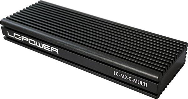 LC-Power LC-M2-C-MULTI Θήκη SSD USB-C 3.2 Gen 2 για NVMe & SATA M.2 SSD, Αλουμινίου