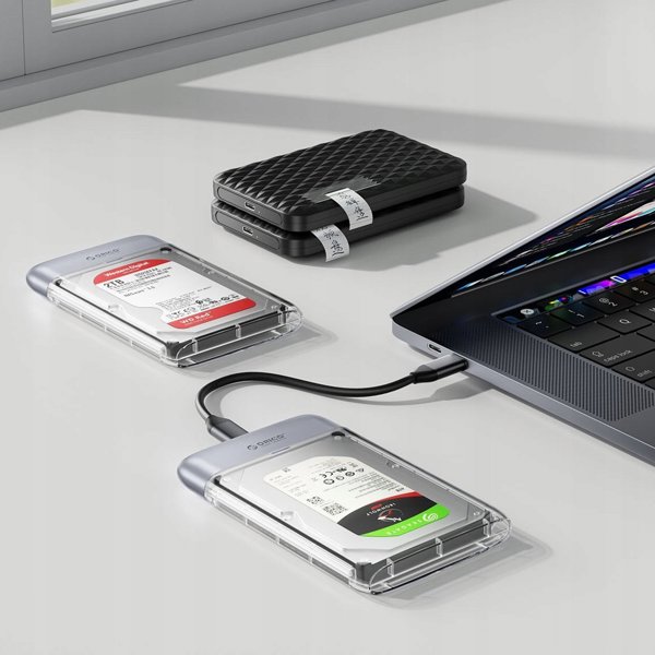 Θήκη δίσκου 2,5" HDD/SSD USB-C 5Gbps - Διαφανής