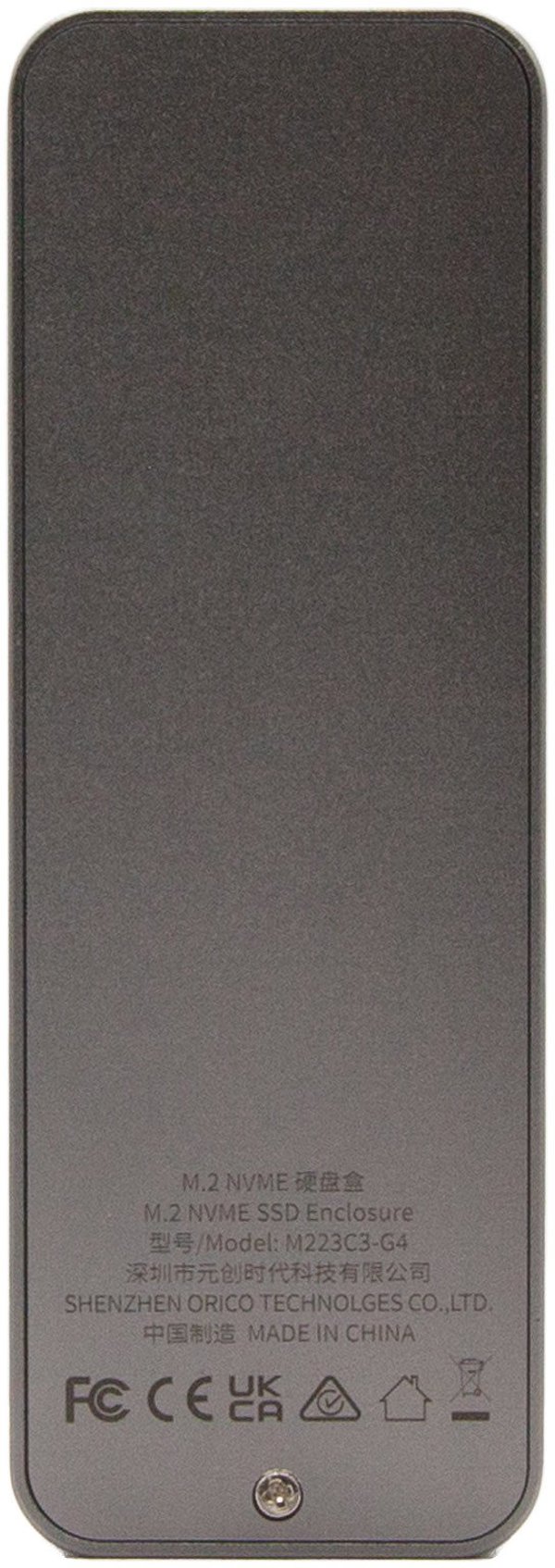 Orico Θήκη SSD M.2 NVMe, USB 3.2 Gen 2x2, Ταχύτητα 20Gbps, Υποστήριξη έως 4TB, Με Καλώδιο 2-σε-1 (USB-C/USB-A)