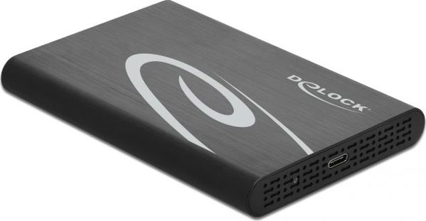 Delock Θήκη Σκληρού Δίσκου 2.5″ SATA HDD/SSD, USB-C 3.2 Gen 2, Αλουμίνιο, 10Gbps (42610)