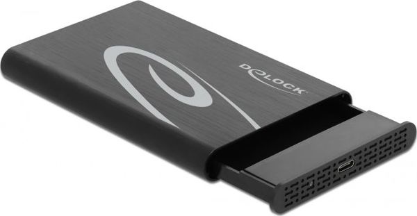 Delock Θήκη Σκληρού Δίσκου 2.5″ SATA HDD/SSD, USB-C 3.2 Gen 2, Αλουμίνιο, 10Gbps (42610)