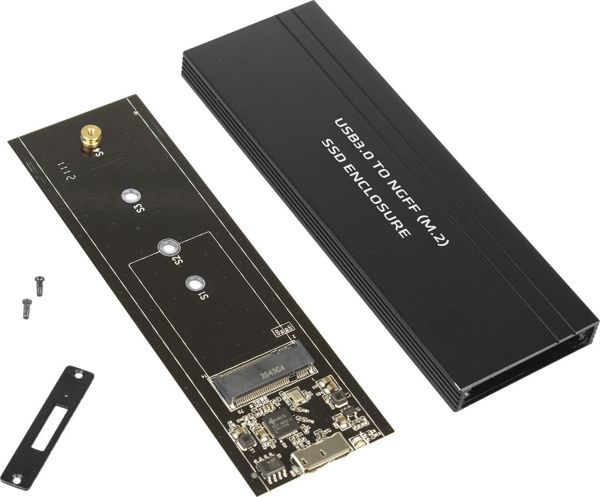 Maclean MCE582 Θήκη SSD M.2 SATA σε USB 3.0, Αλουμινίου, για δίσκους 2230/2240/2260/2280