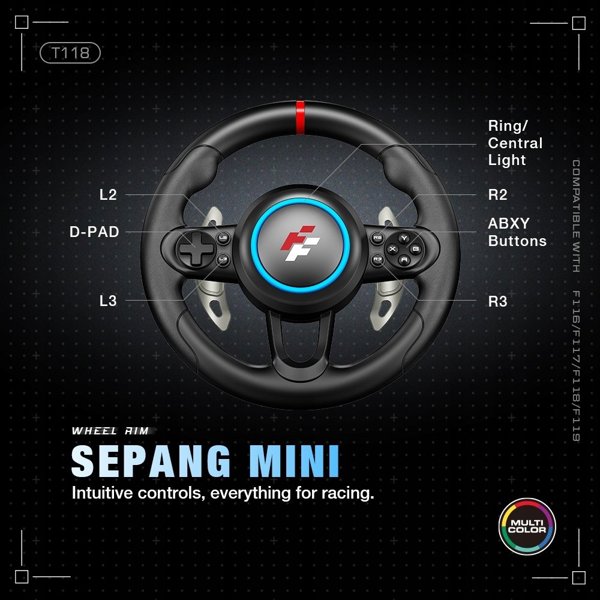 Flashfire T118 Sepang Racing Wheel - Τιμονιέρα για Gaming με Πετάλια