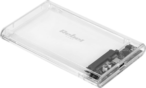 Rebel Comp Θήκη Σκληρού Δίσκου 2.5" SATA USB-C 3.1, Διαφανής