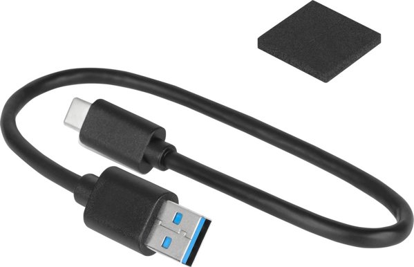 Rebel Comp Θήκη Σκληρού Δίσκου 2.5" SATA USB-C 3.1, Διαφανής