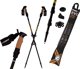 Μπαστούνια Nordic Walking Enero Pro EVO με Θήκη, Μαύρο Ματ